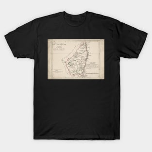 Old Map - Vintage - Department of Ardèche T-Shirt